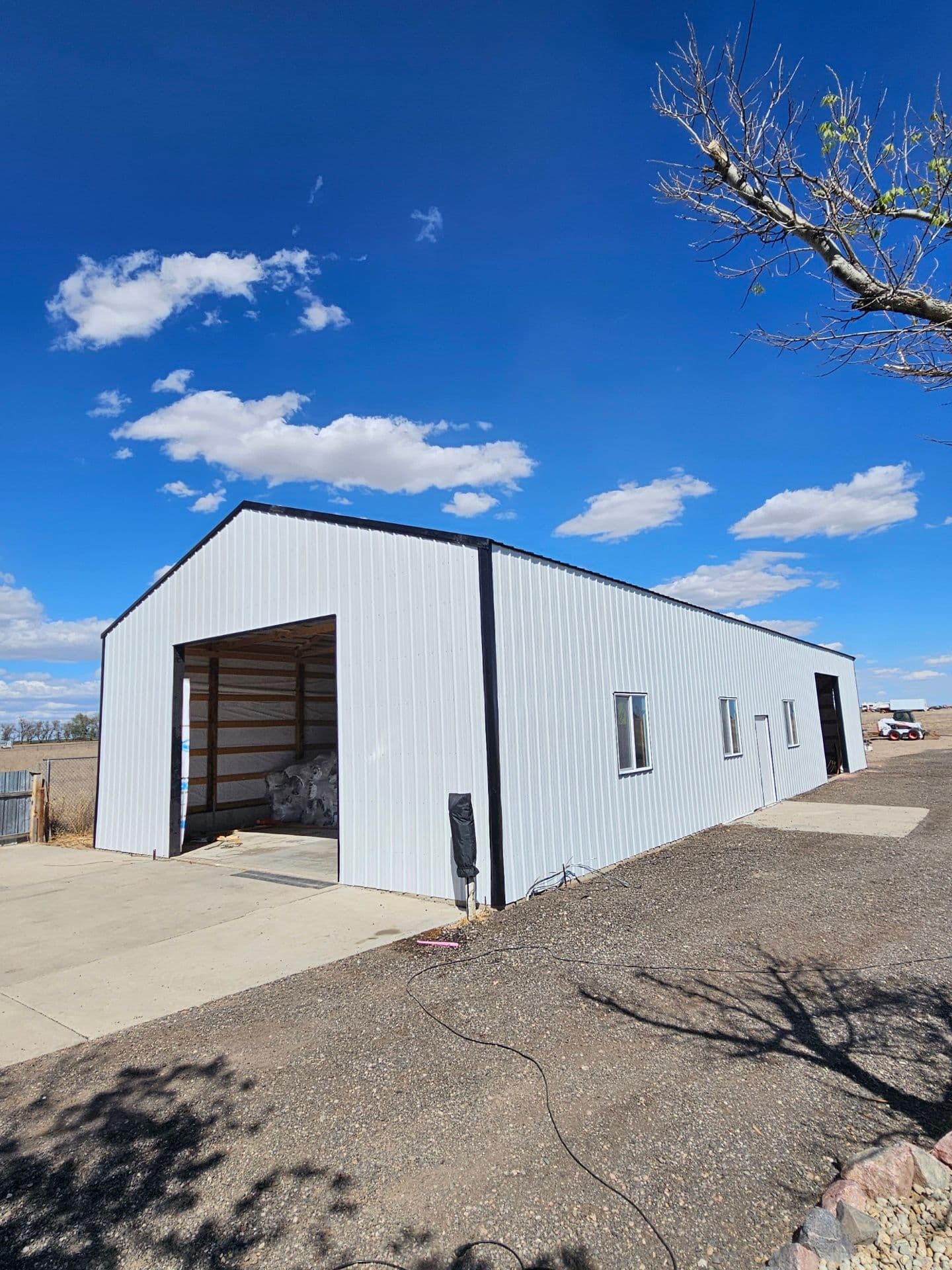 New metal pole barn construction in Eaton, Colorado