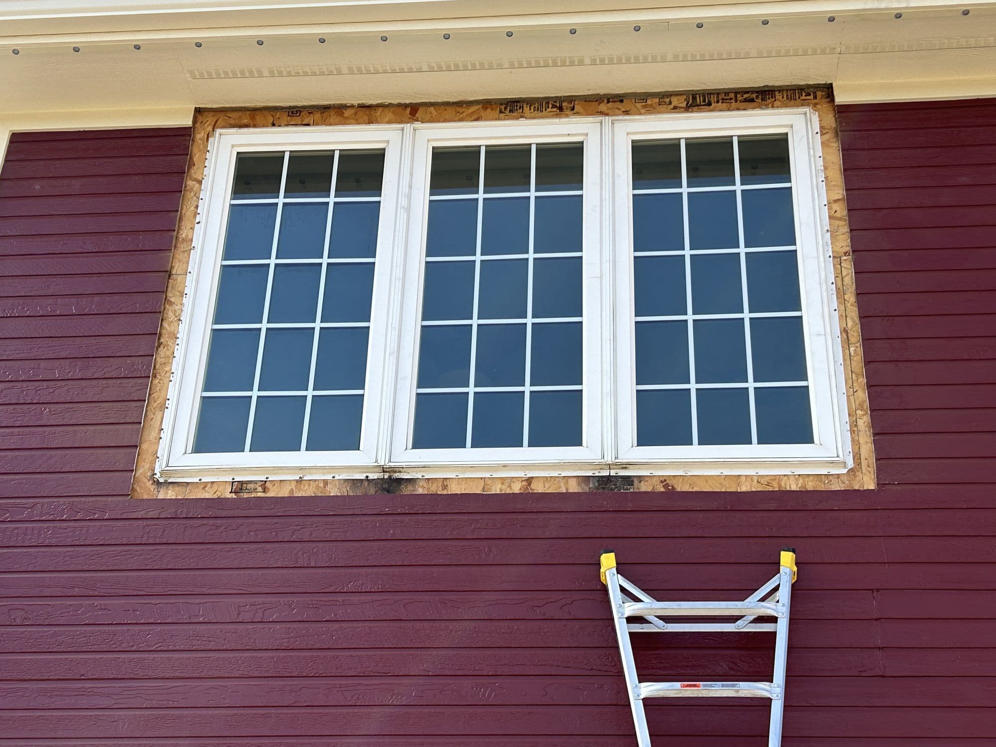 Newly installed window, exterior view